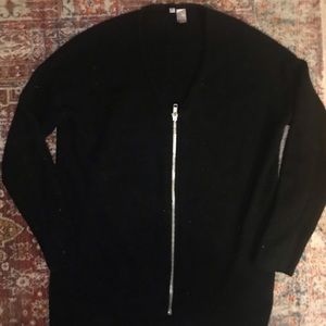 H&M black zipper cardigan